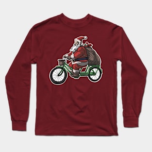 Santa and the bicyles Long Sleeve T-Shirt